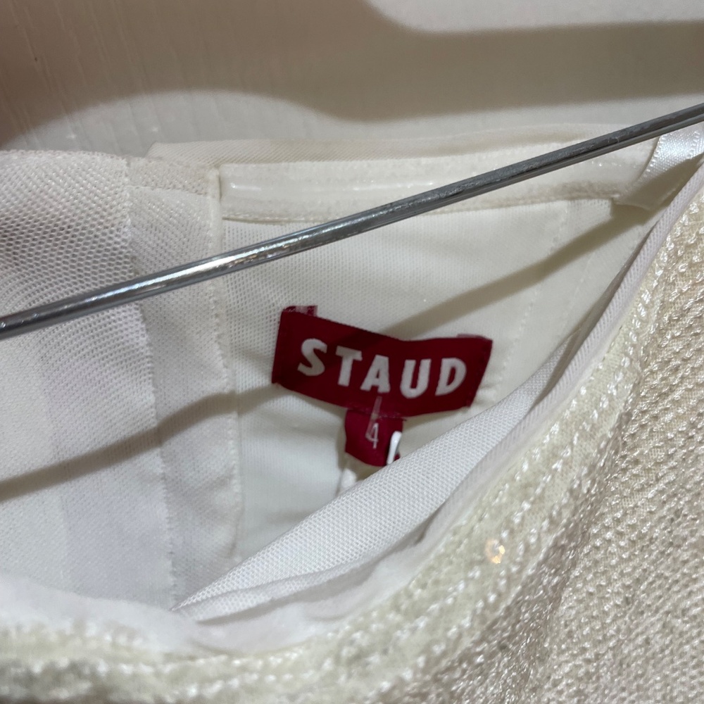 STAUD beaded Casey magnolia dress NWT - Picture 5 of 12